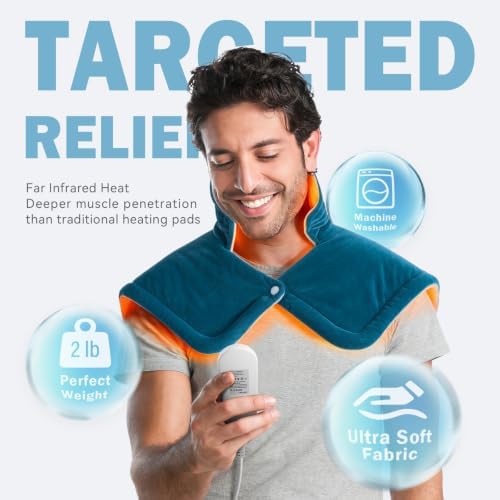 Weighted Heating Pad for Back, Neck & Shoulder Pain Relief