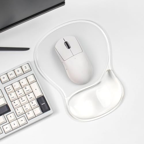 Gel Mouse Pad with Wrist Rest Ergonomic Clear Mousepad Support Pain Relief