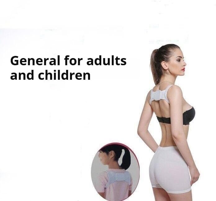 DeepCrush Adjustable Back Belt - Posture Corrector for Women and Men - Shoulder Brace - Upper Back Pain Relief - Neck Pain Support - Elasticity Belt for Standing and Sitting