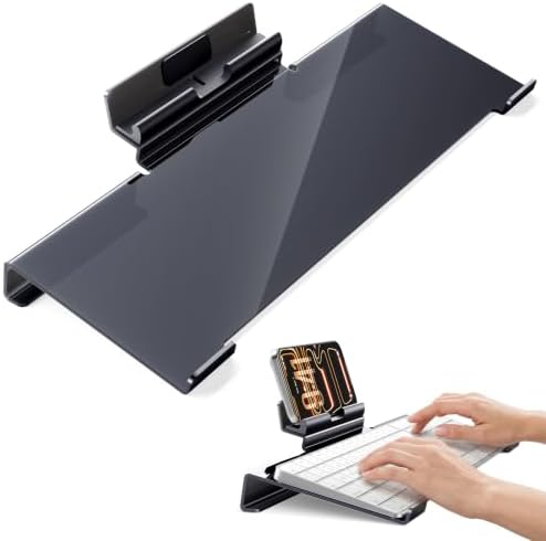 Vaydeer Keyboard Stand with Phone Stand, Tilted Keyboard and Phone Holder