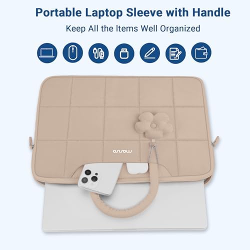 MOSISO Laptop Case 16 inch, 15-15.6 inch Laptop Sleeve, Brown