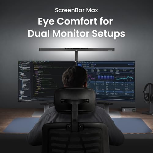 BenQ ScreenBar Max 33" Dual Monitor Desk Lamp, Monitor Light with Backlight