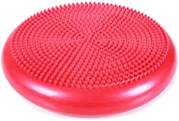 Cando-30-1870 CanDo Inflatable Balance Disc for Balance Training, Proprioception, Strengthening Lower Extremities, Posture, Back Pain, Stress Relief, Restlessness and Anxiety. Red, 14” Diameter