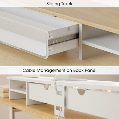 Fenge Monitor Stand with Acrylic Display Drawer for Figures & Collectibles