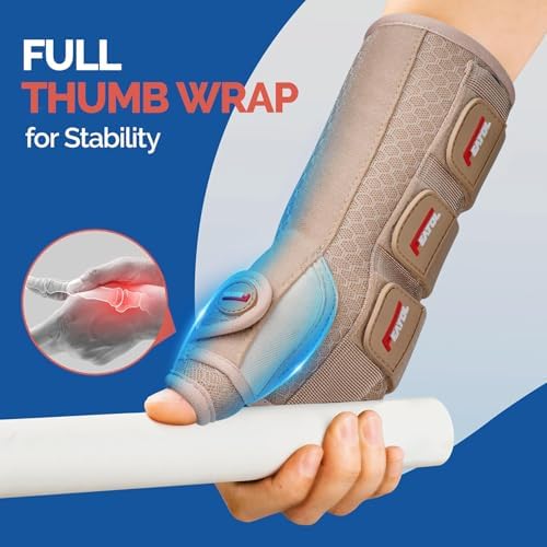 FEATOL Thumb Spica Splint Wrist Brace for De Quervain's & Carpal tunnel