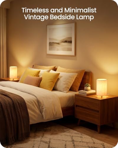 Small Table Lamps Set of 2, 8.1" Bedside Lamps Set 2 for Bedroom