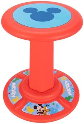 JAKKS Pacific Kid's Mickey Mouse Wiggle Stool Wobble Stools for Seating - Active Learning Stool for Kids, Sitting Balance Chair, Kids Stand Up Stool, Seating Wobble Chair