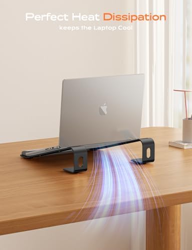 LOXP Laptop Stand for Desk, Aluminum Laptop Riser Holder with Wrist Support