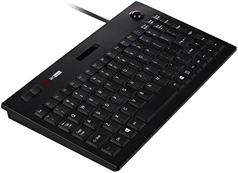 MCSaite MC-9712 Wired Trackball Keypad - Keyboard and Roll Mouse Combo - 11.8x7.5x1.4 Inches - for PC Laptop Notebook Desktop - US English Layout - Black