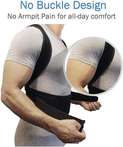 Adjustable Posture Corrector, Scoliosis Kyphosis Correction Strap, Relieves Pain(Large)