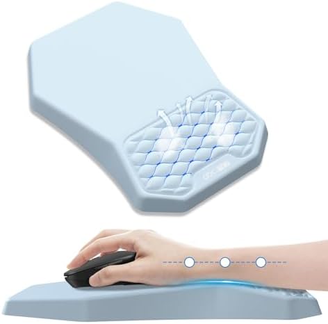 Ergonomic Mouse Pad with Wrist Rest Support for Carpal Tunnel Pain Relief