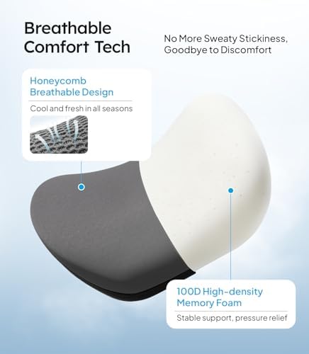Wigoo Soft Car Neck Pillow with Adjustable Strap, Gray 2-Pack
