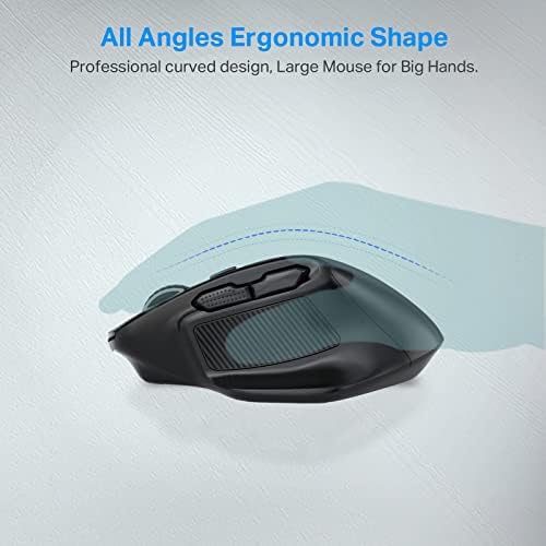 E-YOOSO Large Wireless Mouse for Big Hands, 6 Buttons, 5-Level 4800 DPI