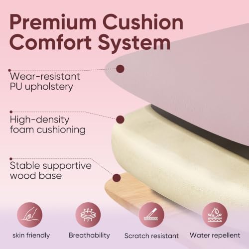 Executive Office Chair, Ergonomic Heavy Duty Desk Chair with Flip‑Up Armrests, 400 LBS High Back Comfy Computer Gaming Chairs for Home Office, Breathable PU Leather (Pink)