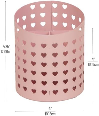 Mind Reader Metal Pen Cup Organizer, Pink