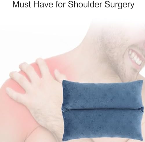 Neck Pad Strap Cushion Pillow for Arm Sling Comfort Shoulder Support Pad Rotator Cuff Replacemet Surgery Elbow Brace Carry Padded Cover Broken Wrist Hand Injury Cast, Minky Dot Denim Blue
