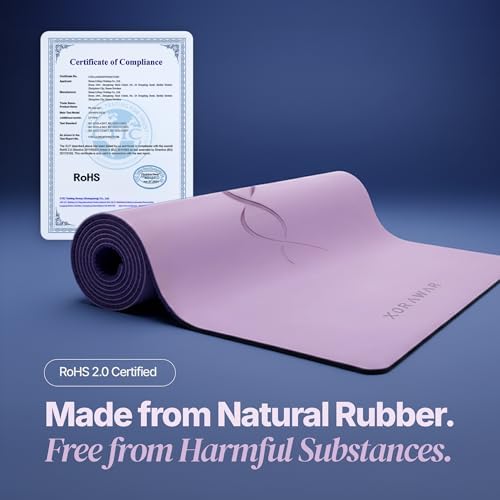 Natural Rubber Workout Mat with Bag | Thick Rubber mat 4.5 mm | Non Slip Yoga Mat Non Slip| Gym Mats for Home Gym Floor Mat, Home Exercise Mats for Home Workout Accessories, Fitness Mat, Workout Mats for Home Gym, Yoga Matt, Stretching Mat, Thick Exerc...