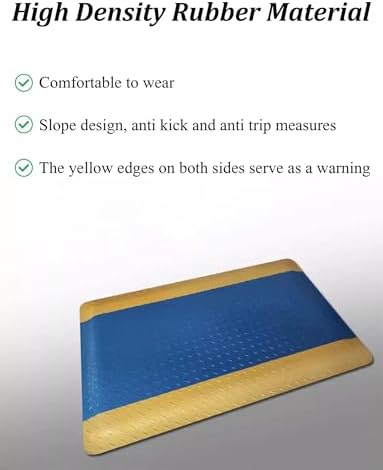 Anti Fatigue Mat Anti Static Rubber Work Mat Anti Slip Comfort Standing Mat Industrial Kitchen Floor Mat 20mm Thick(E,150x90 cm)