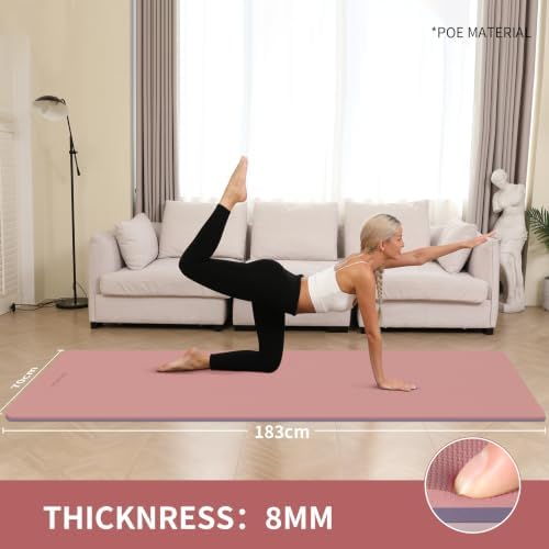 8mm Thick Yoga Mat Non Slip for Women Men