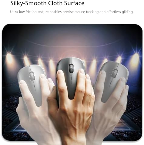Crowded Basketball Arena Mouse Pad, Game Tournament Sport Design Desk Mat