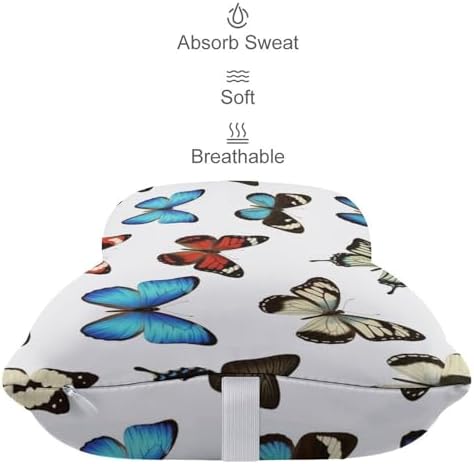 2 Pack Car Neck Pillow Butterfly Memory Foam Travel Headrest Cushion for Car Airplane Office Chair Nap