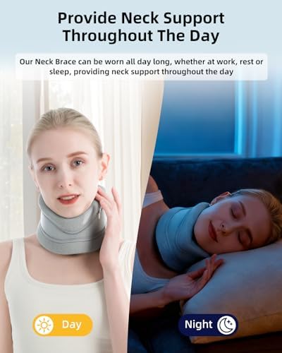 Neck Brace for Pain Relief and Support, Soft Cervical Collar for Women, Men