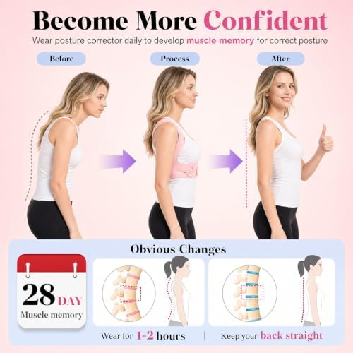 Back Brace Posture Corrector for Women - Under Clothes Upper Back