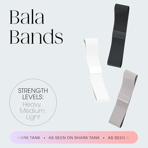 Bala Bands Resistance Bands, Non-Slip Fabric Exercise Bands