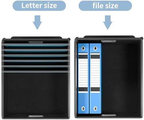 File Organizer Box with Lids, Collapsible File Folder Organizer