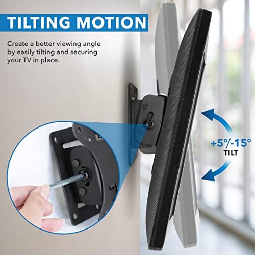 Mount-It! Tilting TV Wall Mount 24-32 in, 1.65 in Profile, Quick Release
