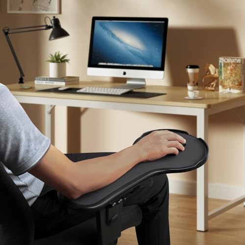 Ergonomic Adjustable Arm Rest Mouse pad for Chair, Strap Fastener