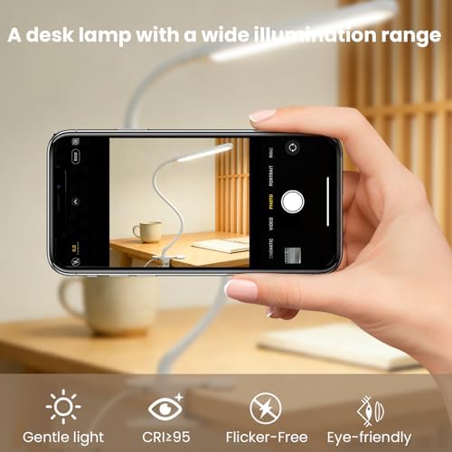 Clip on LED Light for Easel Painting & Nail Tech, White