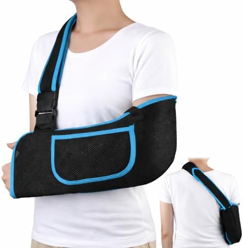 mosago Arm Sling, Lightweight Breathable Mesh Shoulder Immobilizer, Middle