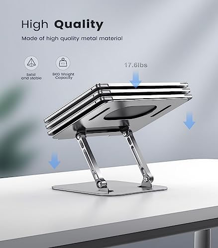 Orlian Adjustable Aluminum Laptop Stand for Desk, Laptop Riser for 11-16"