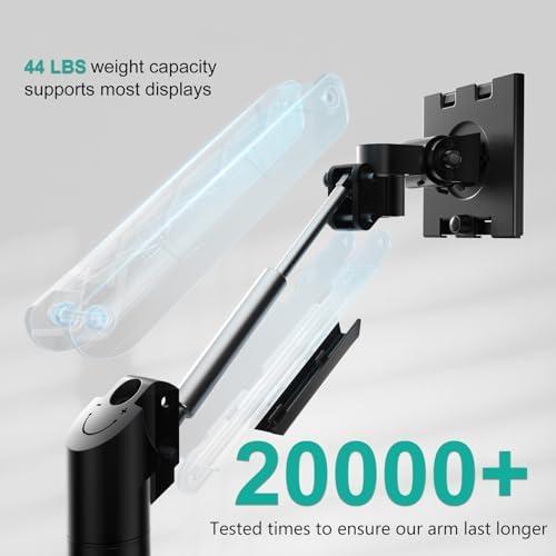 WALI Monitor Wall Mount for 13-49 inch Ultrawide Screens, up to 44 lbs