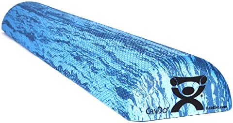 CanDo Blue Marble High Density EVA Foam Roller For Muscle Restoration, Massage Therapy, Sport Recovery, And Physical Therapy. 6" x 36", Half-Round (30-2210)