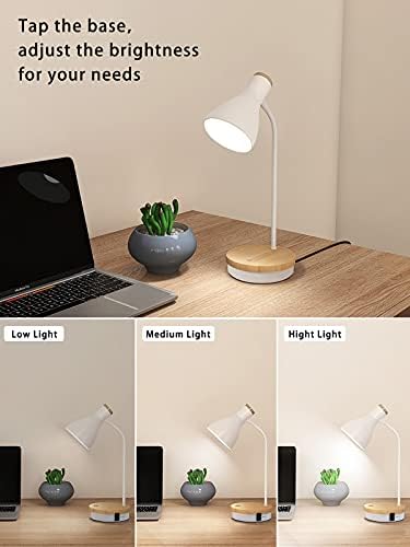 LALISU Metal Desk Lamp Wireless Charging Table Lamp Touch Reading Lights