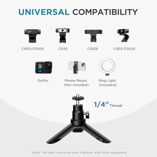 InnoGear 60 LED Ring Light with Stand for Computer Selfie Video Conference