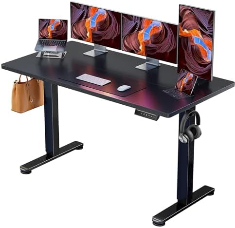 ErGear Height Adjustable Electric Standing Desk, 71 x 30 Inches Sit Stand up Desk, Memory Computer Home Office Desk, Black