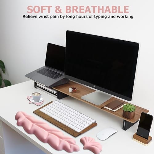 Ergonomic Keyboard Wrist Rest, Leaf Shape Wrist Rest for Computer Keyboard