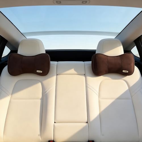 Memory Foam Neck Support Pillow for Car Recliner Headrest Pillow Brown