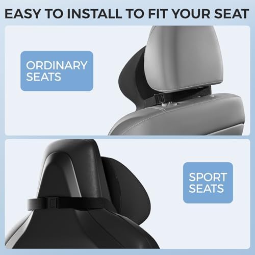 BEBAS Car Headrest Pillow, Ergonomic Neck Pillow with Memory Foam