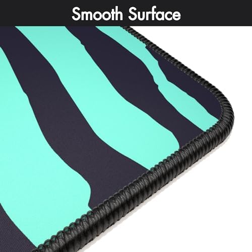 Gamer Boss - Gaming Mouse Pad - 48 x 24 Inches - 4mm Thick with Stitched Edges, Non-Slip Rubber Base, Premium Cloth Mousepad, Desk Mat for Laptop, Keyboard, Computer & PC (Mega, Blue Zebra)