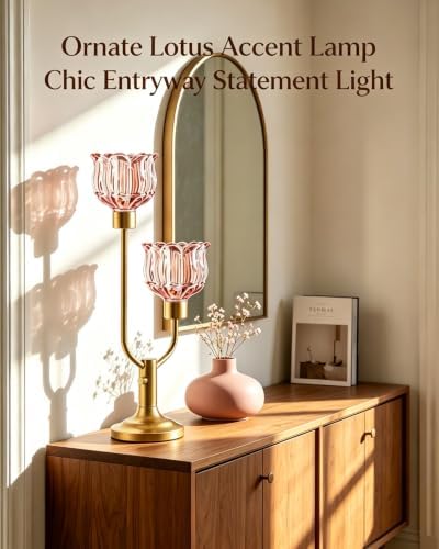 Lightdot Mid Century Modern Table Lamp Vintage Flower Lamp Gift Dimmable