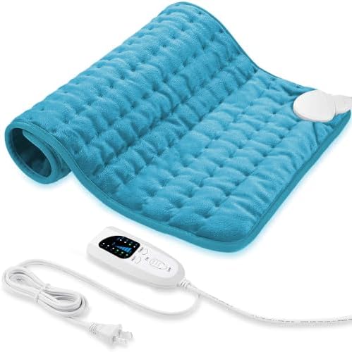 24x20 Inch Electric Heating pad for Back Neck Shoulder Knee Arms Legs- Electric Heat Pads with 6 Heat Settings & Auto Shut Off &Dry/Moist Heat Heating Pad for Birthday Mother Father Girl Men Women