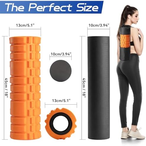 Krightlink 2-in-1 18" Foam Roller Set for Deep Muscle Massage