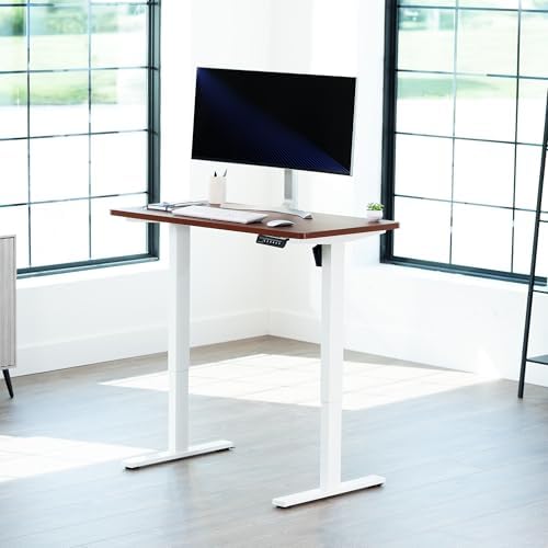 VIVO Dark Walnut 43 x 24 in Standing Desk, DESK-KIT-1W4D