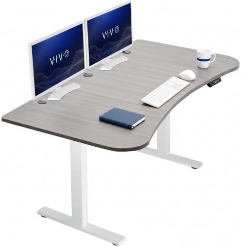 VIVO Dark Gray 63 x 32 in Standing Desk, DESK-KIT-1W1G