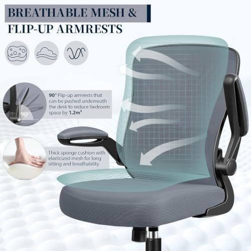 FelixKing Office Chair, Ergonomic Comfy Desk Chair with Flip-up Armrests