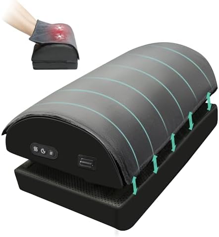 Snailax Heated Footrest Under Desk, Adjustable Foot Rest with Vibration